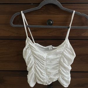 White ribbed crop top TopShop